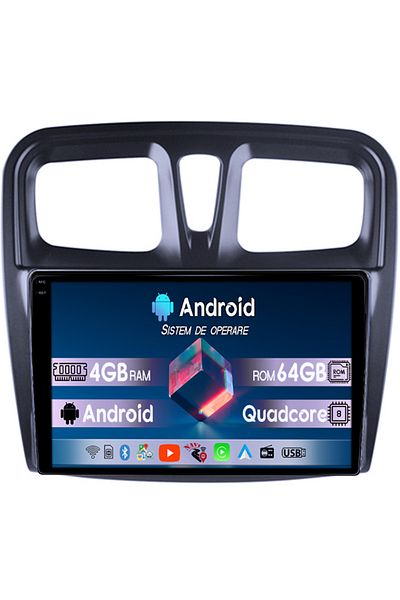 navi-it Dedicated navigation Dacia Logan 2 2012-2019, 4GB RAM 64GB ROM, Quadcore, Android 14, QLED 1K Display