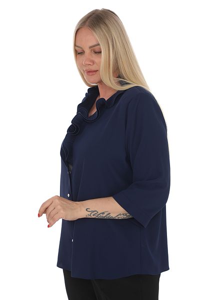 KİFAYET 22427 Jesika Shirt with Ruffled Collar and 3/4 Sleeves (R) (B105)
