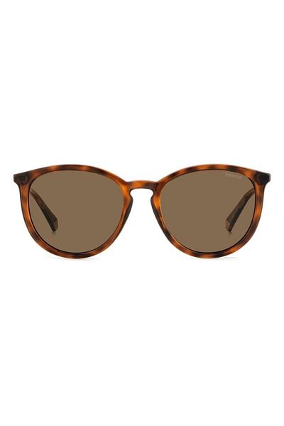 Polaroid Ochelari de soare Polaroid PLD 4143/S/X 086/SP pentru femei, Havana, rotunzi, 53 mm