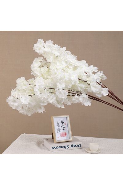 Choice 2PCS WHITE Artificial Encrypted Cherry Blossom Branch Wedding Arch Decoration Indoor Setting Flower