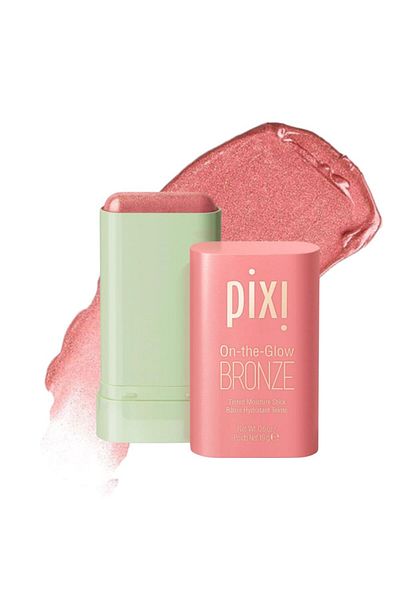 pixi On-the-Glow Bronze WarmGlow, Hydrating Tinted Moisture Bronzer Stick with Ginseng,Aloe Vera 19g