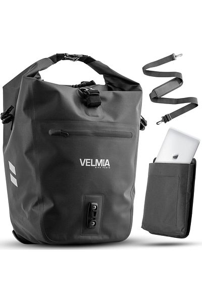 VELMIA Bicycle Bag, Tpu, Black, 26 L