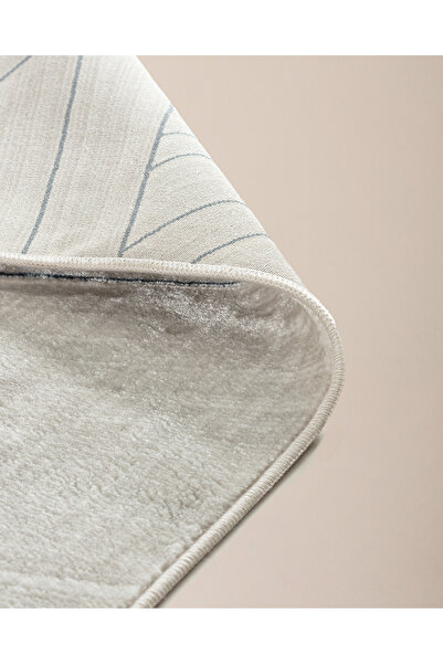 Madame Coco Annot Halı - Beyaz/Mavi - 80x300 cm