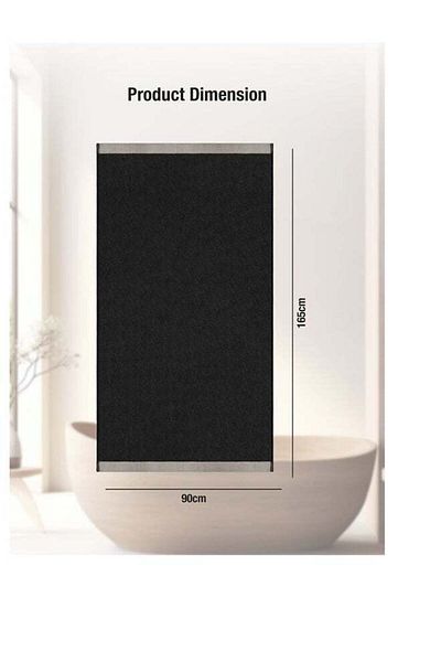 Generic منشفة شاطئ فاخرة من المخمل كبيرة الحجم - قطن مخملي ناعم 90 × 165 سم - 450 جرام لكل متر مربع 100% قطن