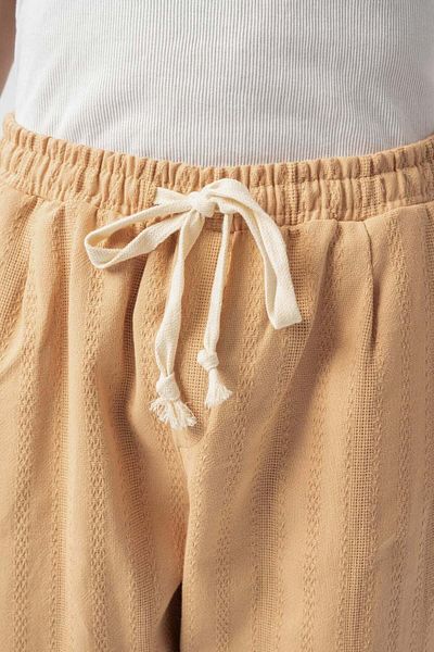 jaceyjace Pipe Leg Linen Trousers - Camel