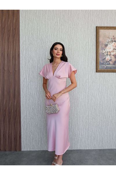 ESRAHELVACI Σατέν Μίντι Φόρεμα