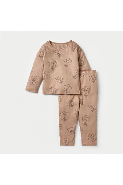 Juniors Floral Print T-shirt and Pyjama Set