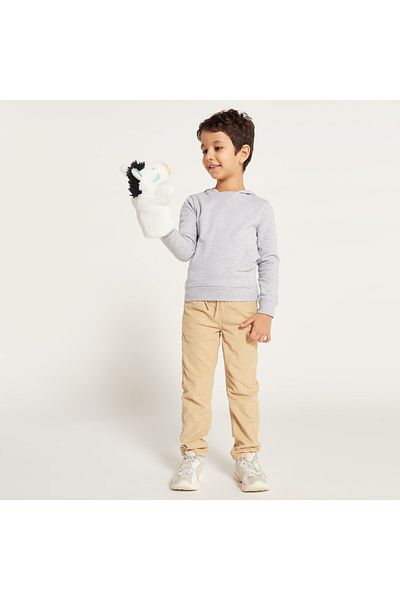 Juniors Solid Hooded Sweatshirt with Pockets