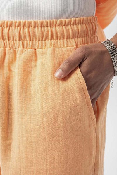 jaceyjace Basic Linen Shorts - Orange