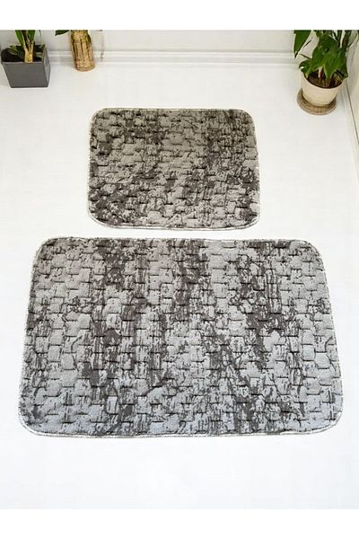 MixCotton Home Χαλάκι μπάνιου Αντιολισθητική βάση 80x50 cm + 40x50 cm