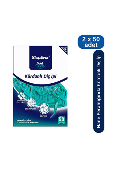 StopEver Well Tooth Kürdanlı Diş Ipi 50x2 Adet