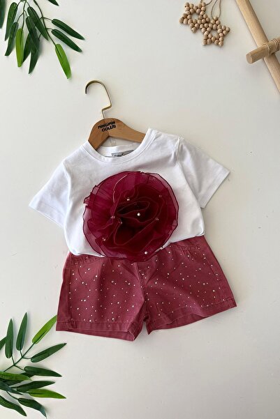 Minigimin Cicileri Міні-комплект для дівчинки з шортами, прикрашений батиком,...