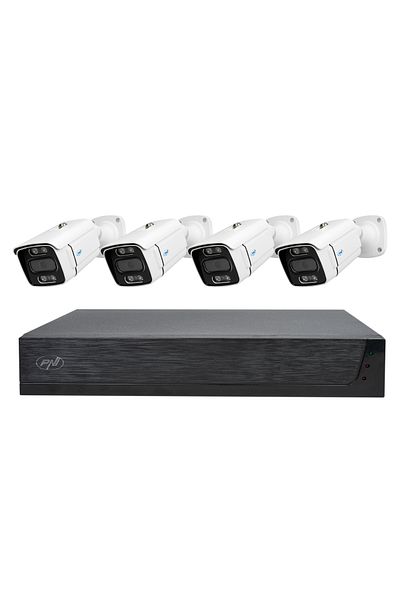 PNI PNI House IPMAX POE 3LR video surveillance kit, NVR with 4 POE ports and 10 in the network, ONVIF