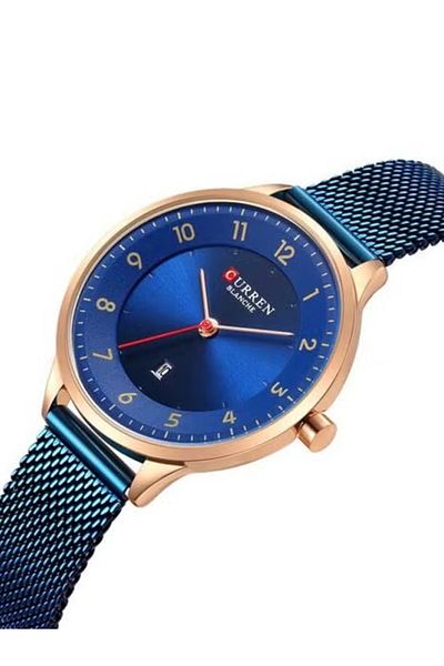 Curren Blue Women’s Watch – Luxury Stainless Steel Quartz Wristwatch for Ladies
