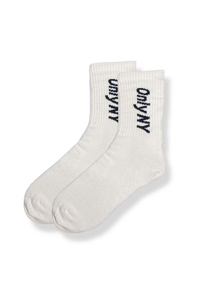 jaceyjace Only Ny Pattern Socks - White