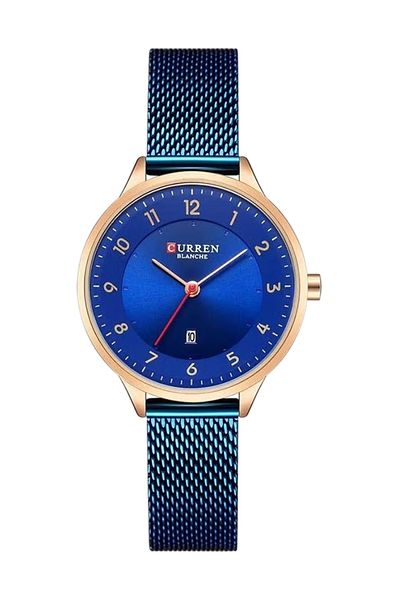 Curren Blue Women’s Watch – Luxury Stainless Steel Quartz Wristwatch for Ladies