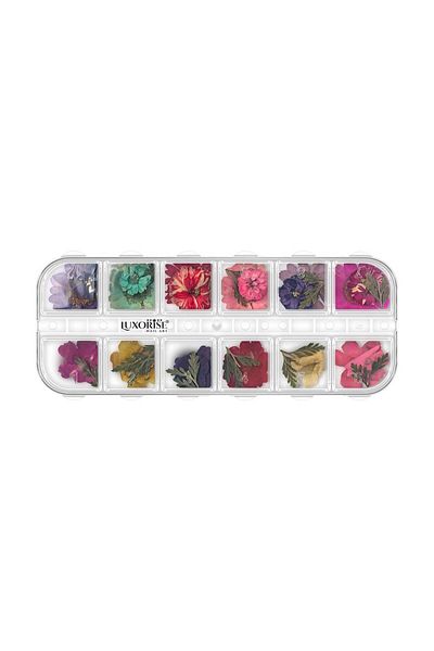 LUXORISE Flori uscate pentru unghii - Esență florală, 12 modele