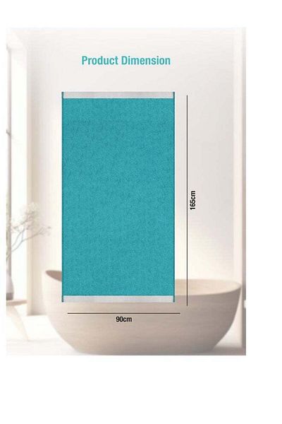Generic منشفة شاطئ فاخرة من المخمل كبيرة الحجم - قطن مخملي ناعم 90 × 165 سم - 450 جرام لكل متر مربع 100% قطن