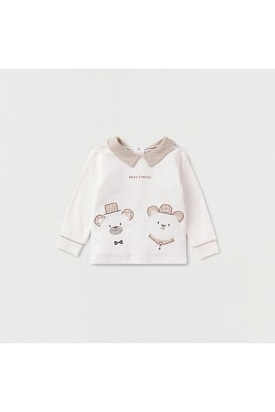 giggles Bear Detail T-shirt and Pyjama Set