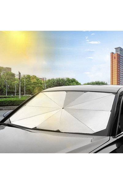 Generic Brand Parasolar pentru parbriz interior al mașinii, parasolar pliabil în formă de umbrelă pentru parbrizul mașinii (140 X 79 CM)