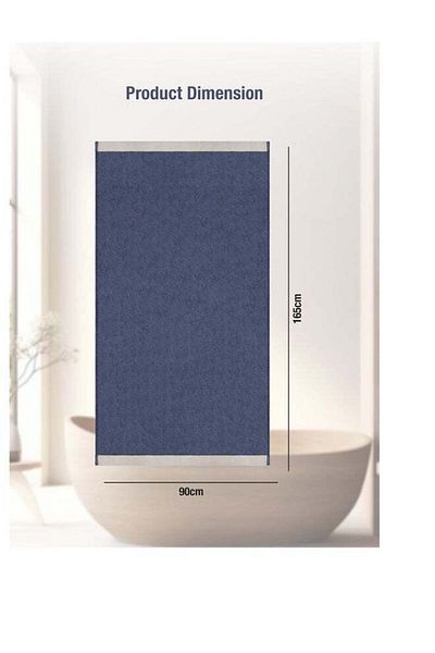 Generic منشفة شاطئ فاخرة من المخمل كبيرة الحجم - قطن مخملي ناعم 90 × 165 سم - 450 جرام لكل متر مربع 100% قطن