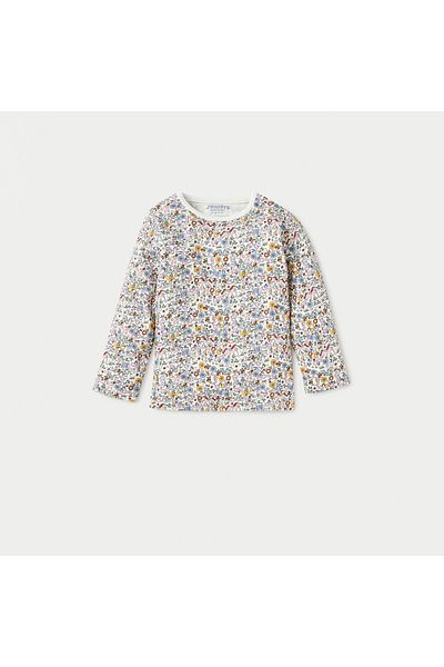 Juniors All-Over Floral Print Long Sleeves T-shirt and Pyjama Set