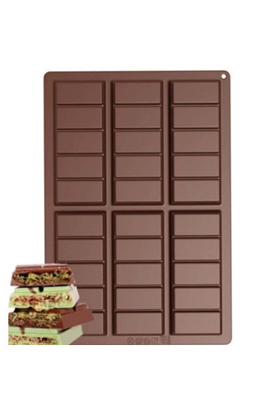Köken Model de matriță de ciocolată din silicon Dubai Koken: 6 forme de ciocolată, 25 x 17 x 1,3 cm, Bucură-te și creează DIY