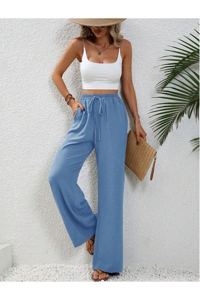 GIA - ART Women's Elastic Waist Comfortable Fit Aerobin Fabric Women's Trousers