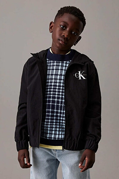 Calvin Klein Erkek Çocuk Ck Essential Monologo Ceket - Siyah