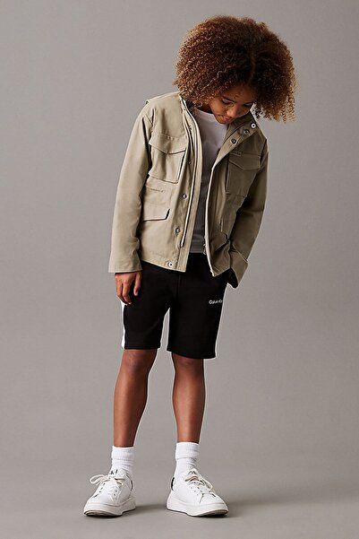 Calvin Klein Boy's Color Block Relaxed Shorts - Black