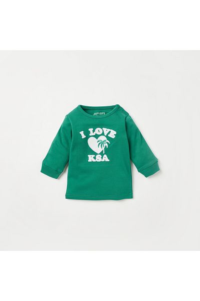 Juniors Saudi Arabia National Day Applique T-shirt and Pyjama Set