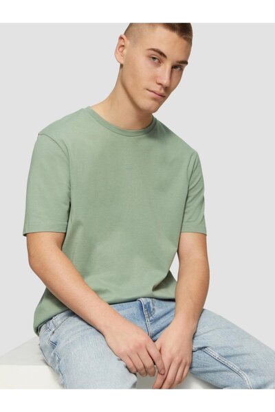 QS by s.Oliver Men's short-sleeved T-shirt, crew neck, Regular Fit, QS by s.Oliver