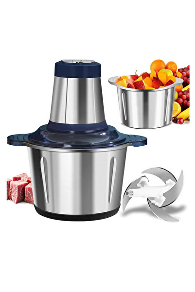 COOYA Kitchen Meat Grinder, 2 Liters, Low Noise, 4 Sharp Blades, Easy to Disassemble, Suitable for Kitchen