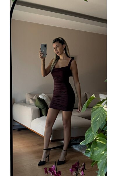 Butik Kahverengi elbise