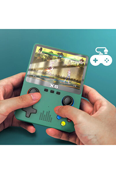 NEXTLY Φορητή κονσόλα 6000 παιχνιδιών, X6, οθόνη 3,5 ιντσών, ανάλυση 640x480, HD, κάρτα SD που περιλαμβάνεται