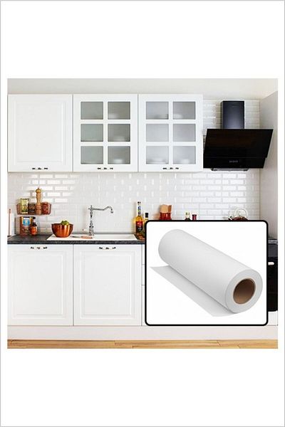 Piksel Grafik Matte White Adhesive Foil Furniture, Cabinet, Table and Wall Covering Foil - 60X100 cm