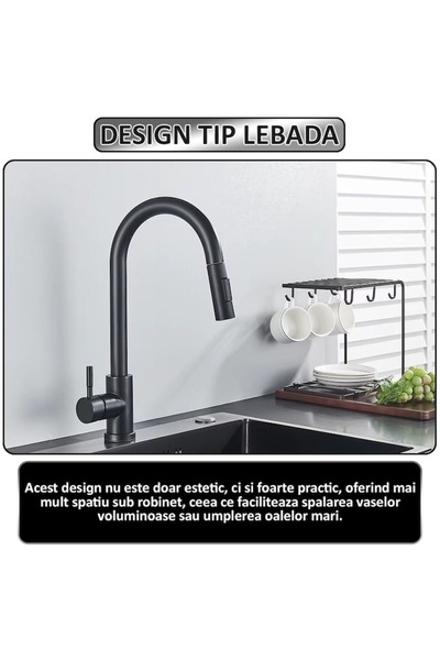 NEXTLY Swan Type Sink Mixer, 360° Rotation, Extendable and Retractable Head, 2 Types