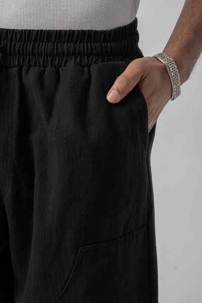 jaceyjace Baggy Linen Trousers - Black