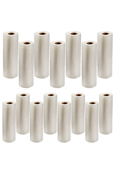 NEXTLY Σετ 15 σακουλών γενικής χρήσης για σκούπισμα σε ηλεκτρική σκούπα και σφράγιση τροφίμων, ανάγλυφες, πλενόμενες