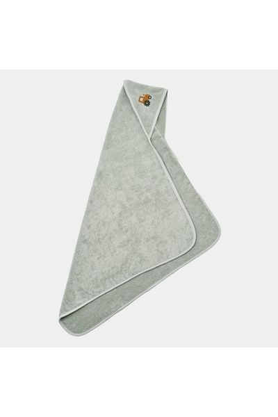 Liewood Prosop cu gluga din bumbac organic, 70 x 70 cm, Batu Vehicles/Dove Blue
