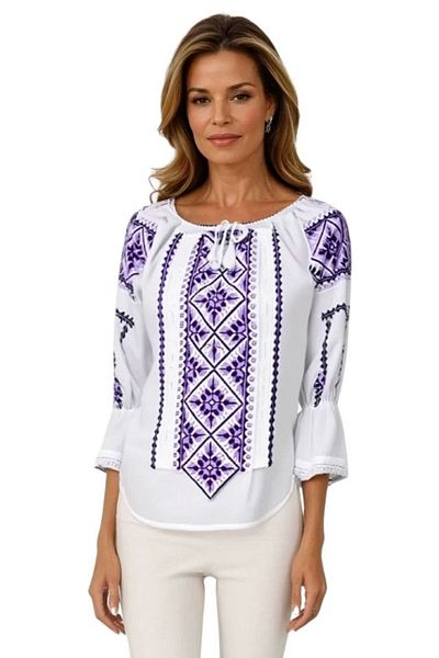 rody's forever Women's blouse type RDB2, white/purple