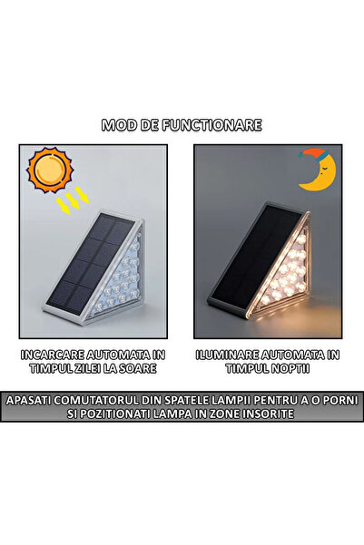 NEXTLY Σετ 8 ηλιακών λαμπτήρων σκάλας, αισθητήρας φωτός, 13 LED, θερμό φως, 2 λειτουργίες