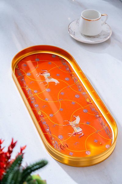 ACAR Passifolia Oval Glass Tray