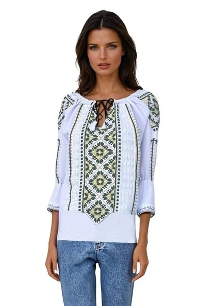 rody's forever Women's blouse type RDB2, pure white/green