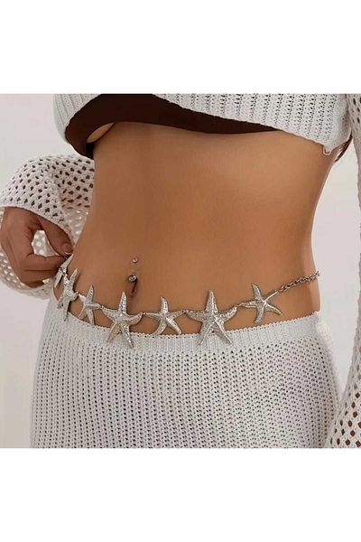 Beyna Starfish Women Waist Cord Waist Chain Detailed Adjustable Belt