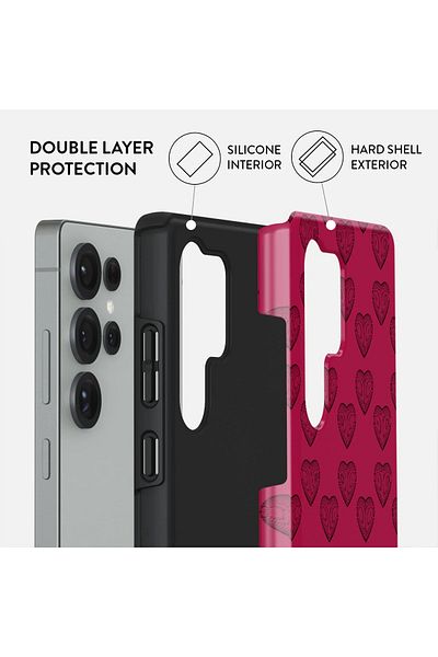 Samsung Phone Case Samsung Galaxy S25Ultra Hybrid 2 Layer Hard Shell Silicone Protective, Scratch Resistant