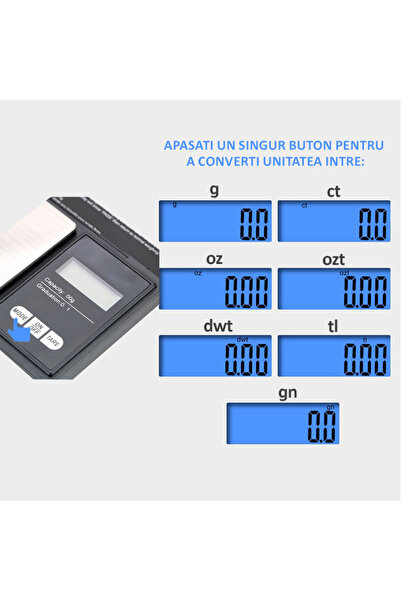 NEXTLY Digital Jewelry Scale, Professional, , Capacity 500g, Accuracy 0.1g, 7 Units