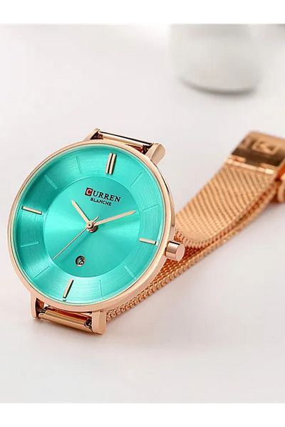 Curren 9037 Women’s Quartz Watch, Creative Casual Watches Stainless Steel Mesh Band Stylish Design
