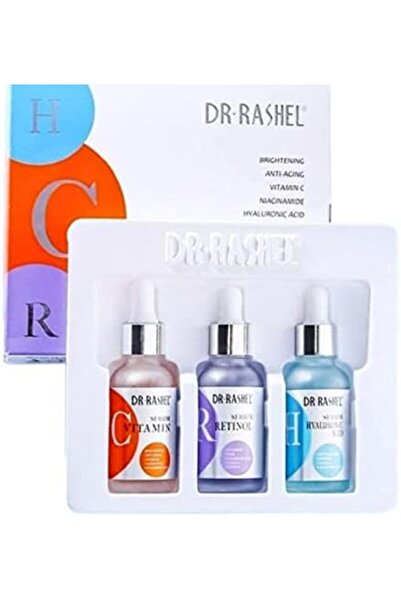 DR.RASHEL مجموعة سيروم الوجه الكاملة من دكتور راشيل، مصل فيتامين C، مصل الريت...
