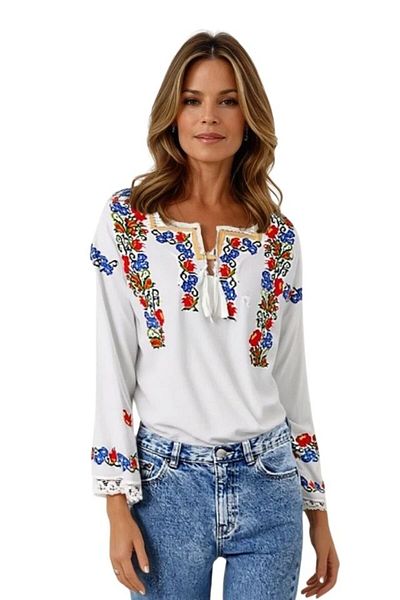 rody's forever Ladies' blouse type B23, chalk white/green